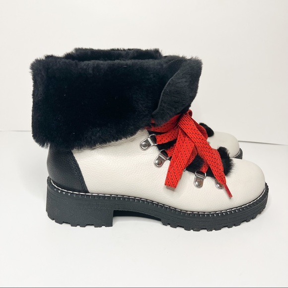 J. Crew White Leather winter Boots size 6 - Picture 4 of 6